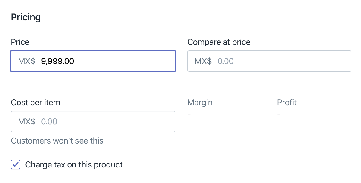 Agregar un producto a Shopify