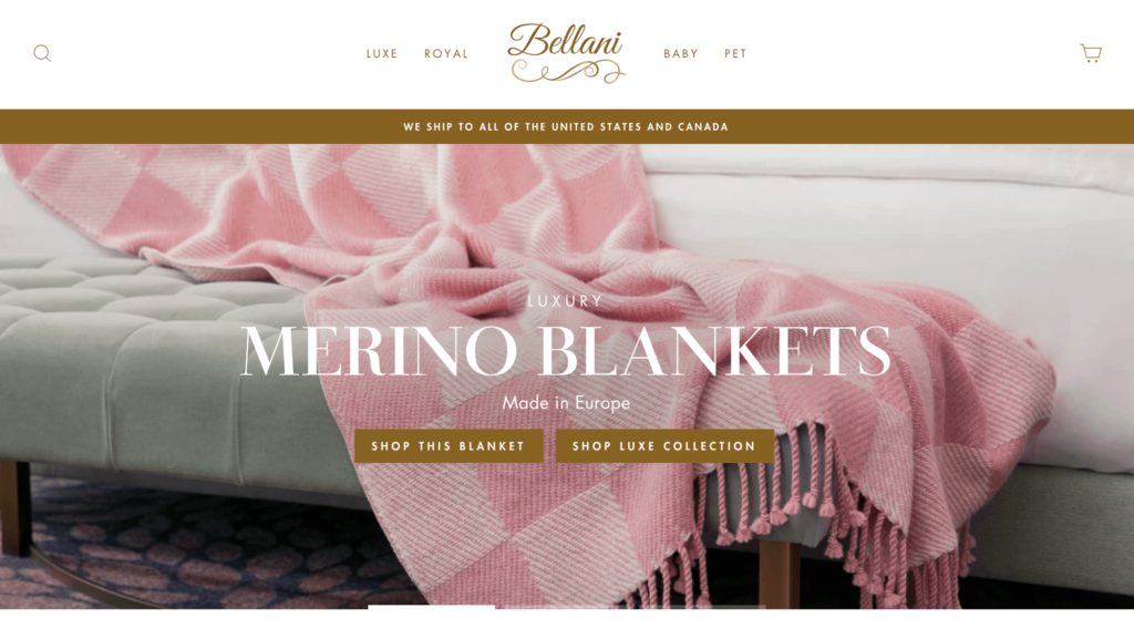 Bellani E-commerce por Shopify
